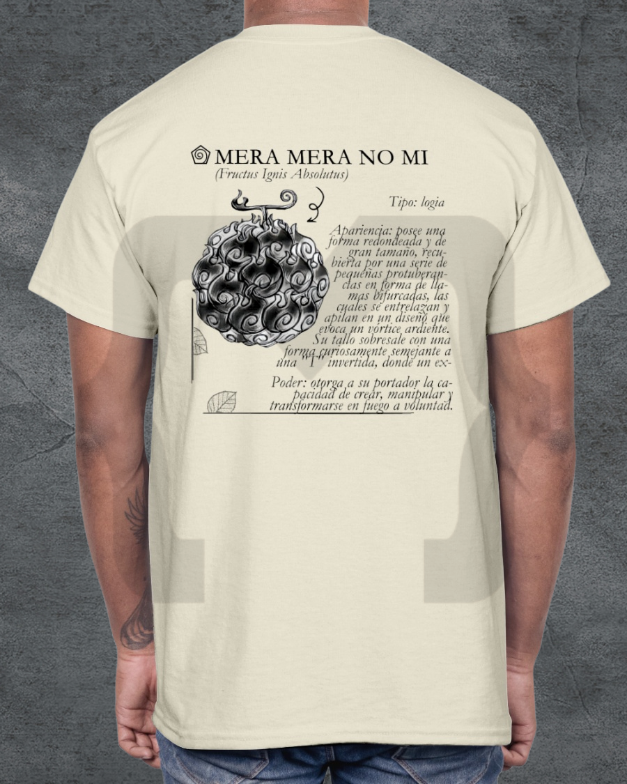 Remera Devil Fit "Frutas del Diablo" Mera Mera no mi