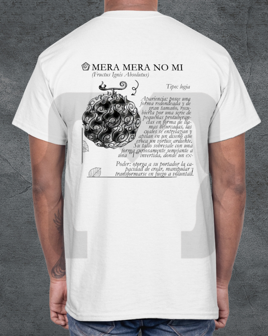 Remera Devil Fit "Frutas del Diablo" Mera Mera no mi