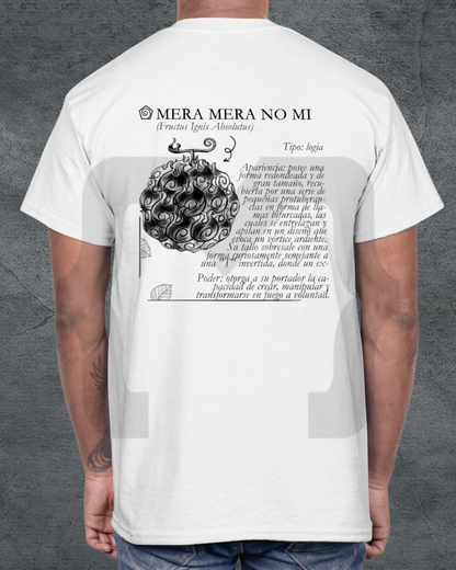 Remera Devil Fit "Frutas del Diablo" Mera Mera no mi