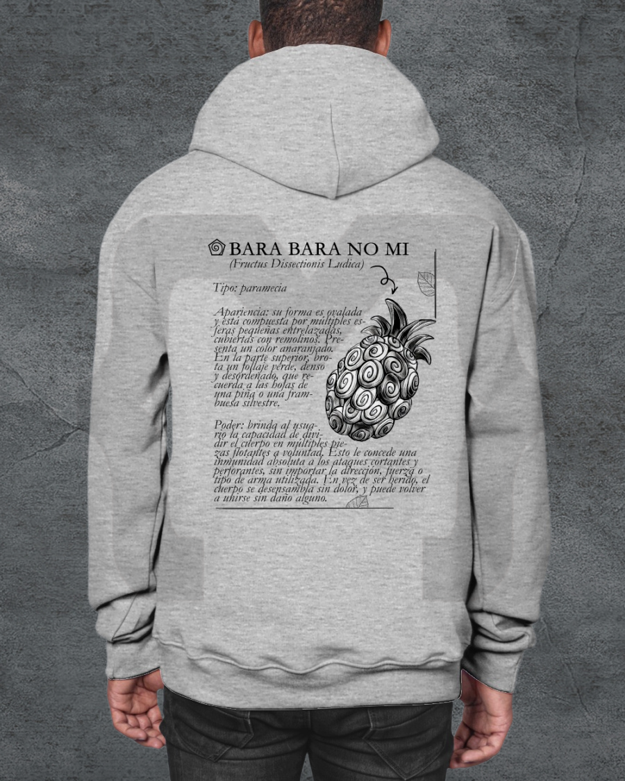 Hoodie Devil Fit "Fruta del Diablo" Bara Bara no mi