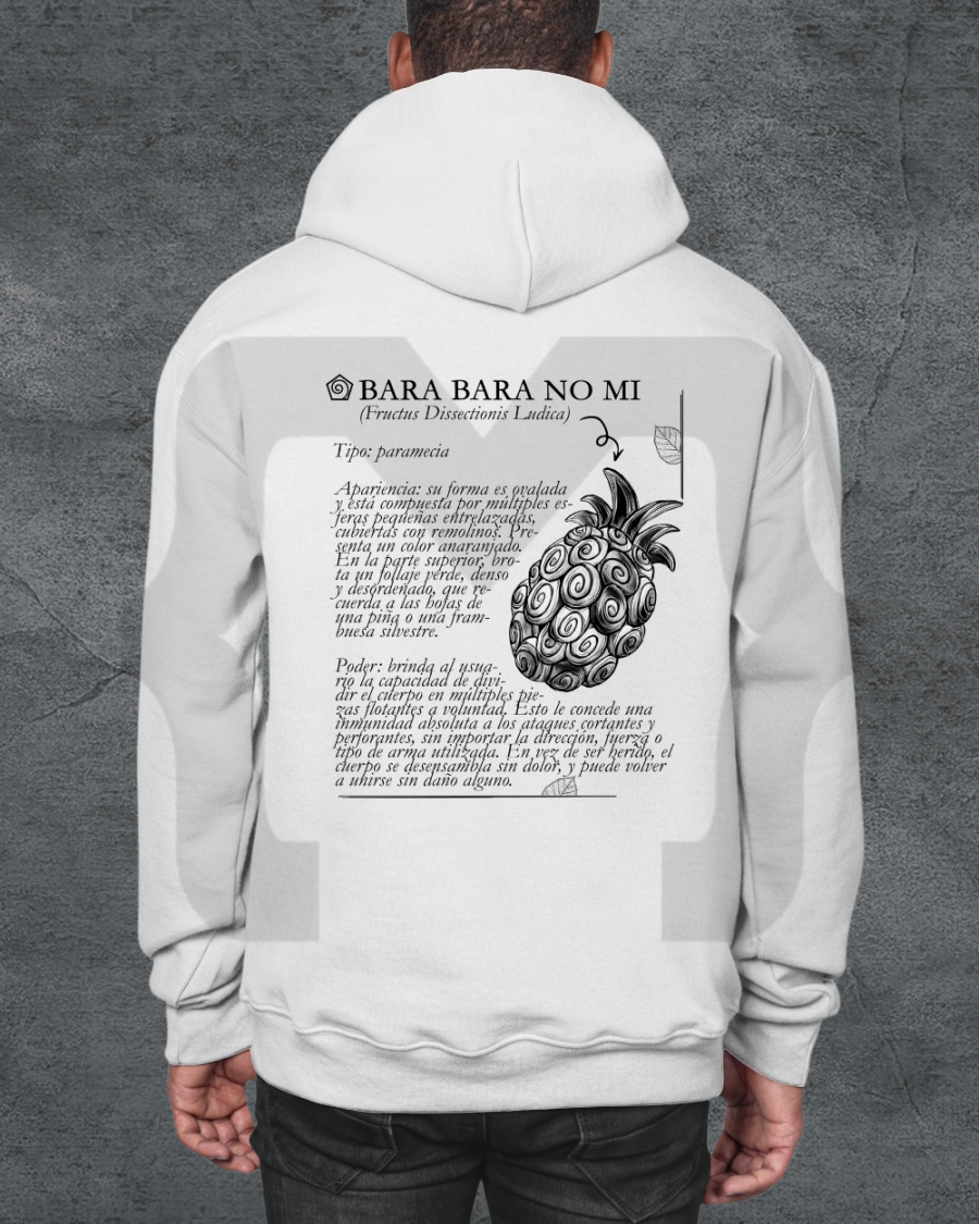 Hoodie Devil Fit "Fruta del Diablo" Bara Bara no mi